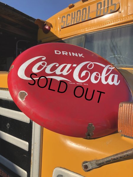 画像10: 50s Original DRINK Coca-Cola Porcelain Enamel Button Sign (R201)  (10)