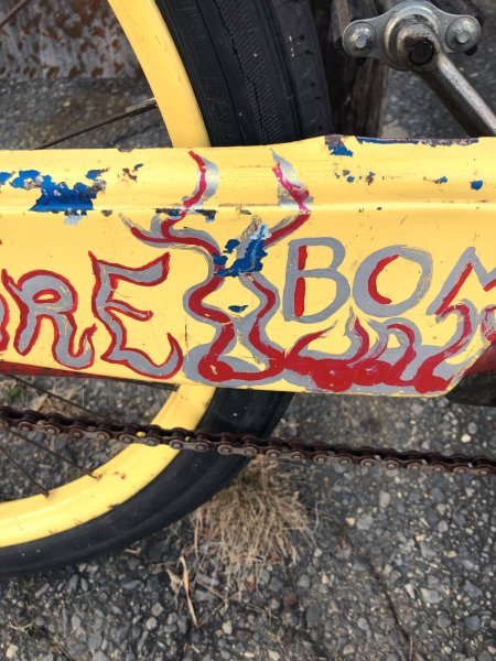 画像3:  【店舗引き取り限定】Vintage Fire pattern Bicycle FIRE BOMB 24" (R203) (3)