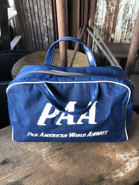 画像5: 50s Vintage PAA Pan American World Airways PAN AM Airline Bag (R205)  (5)