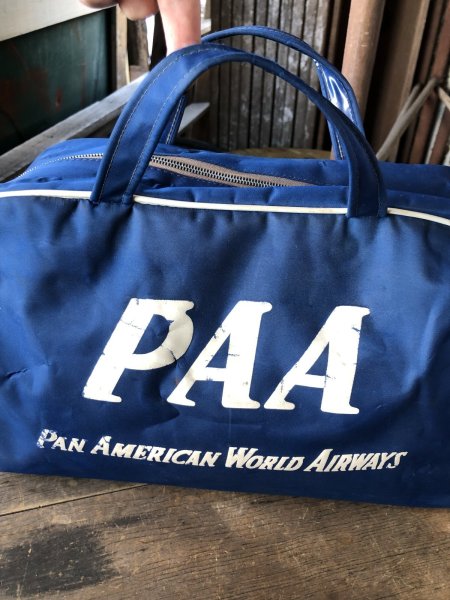 画像6: 50s Vintage PAA Pan American World Airways PAN AM Airline Bag (R205)  (6)