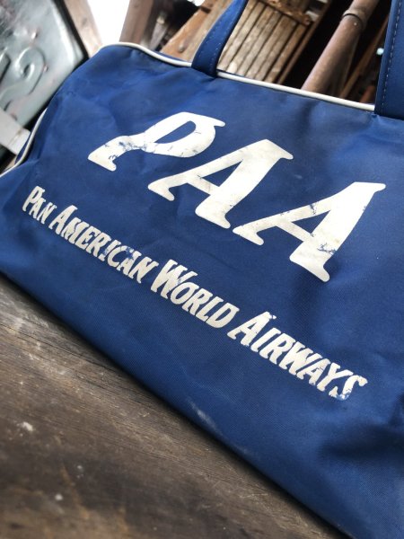 画像3: 50s Vintage PAA Pan American World Airways PAN AM Airline Bag (R205)  (3)