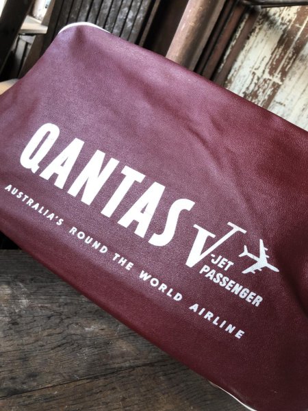 画像15: 60s Vintage Qantas V-Jet Passenger Airline Bag (R206)  (15)
