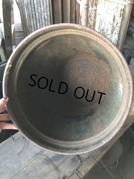 画像3: Vintage Industrial Metal Trush Can (R212) (3)