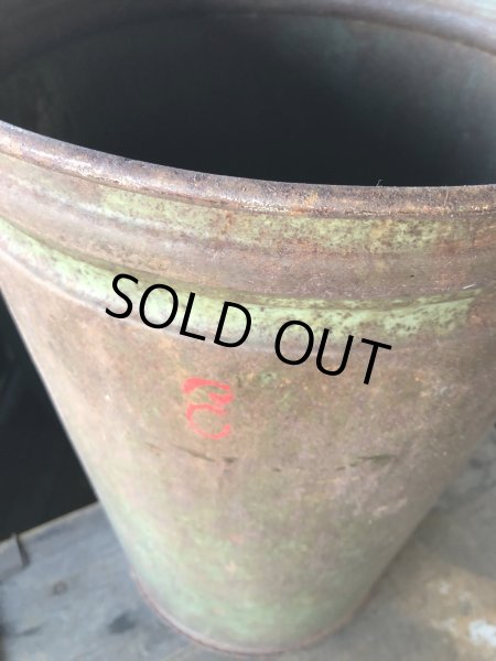 画像2: Vintage Industrial Metal Trush Can (R212) (2)