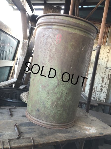 画像5: Vintage Industrial Metal Trush Can (R212) (5)