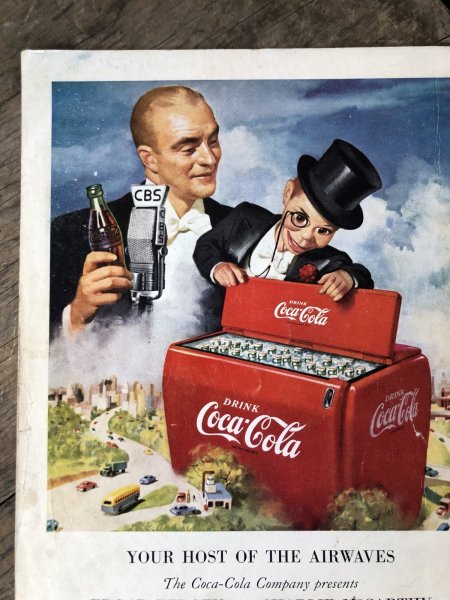 画像2: 50s Vintage Coca-Cola Advertising Charlie McCarthy (R220) (2)