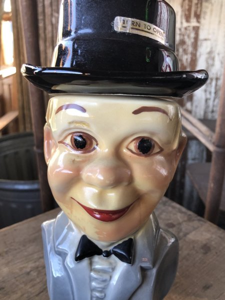 画像10: 70s Vintage Charlie McCarthy Jim Beam Decanter (R223) (10)