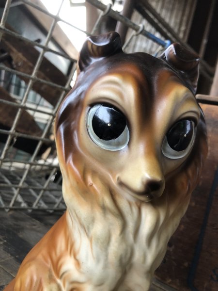 画像6: 60s GIG Vintage Big Eye Dog Ceramic Statue (R225) (6)