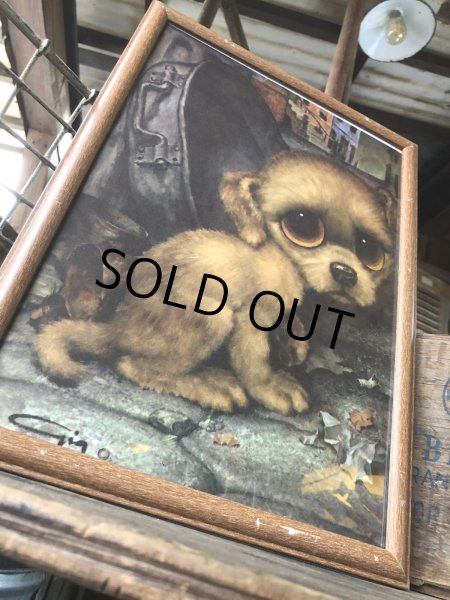 画像9: 60s GIG Vintage Big Eye Pity Puppy Art (R230) (9)
