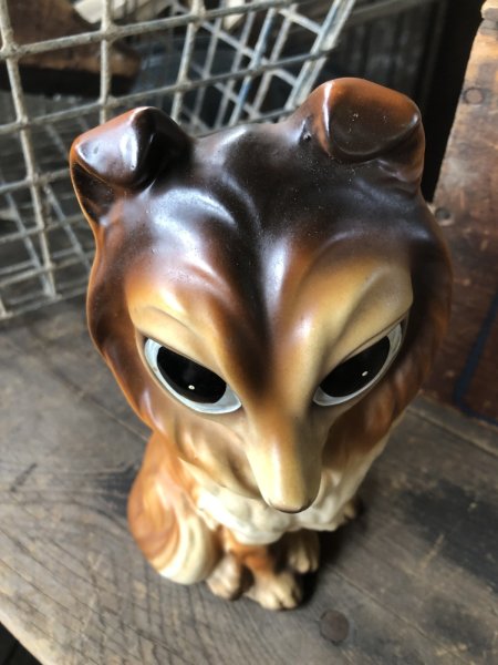 画像5: 60s GIG Vintage Big Eye Dog Ceramic Statue (R225) (5)