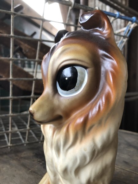 画像7: 60s GIG Vintage Big Eye Dog Ceramic Statue (R225) (7)