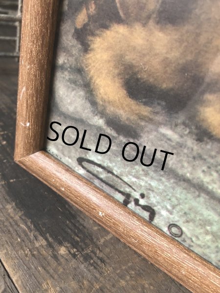 画像2: 60s GIG Vintage Big Eye Pity Puppy Art (R230) (2)