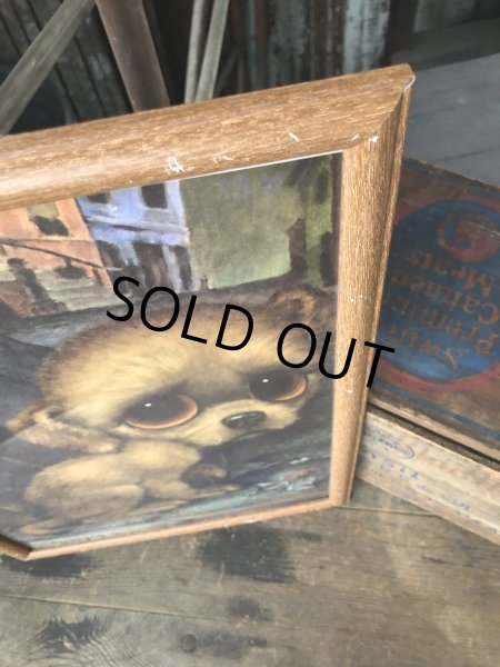 画像4: 60s GIG Vintage Big Eye Pity Puppy Art (R230) (4)