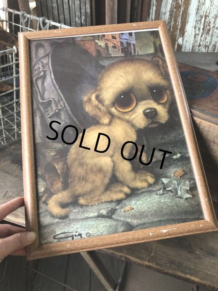 画像11: 60s GIG Vintage Big Eye Pity Puppy Art (R230) (11)