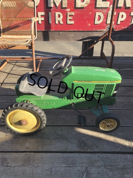 画像15: Vintage Ertl JOHN DEERE TRACTOR Pedal Car Kids Ride On 7600 (R235) (15)