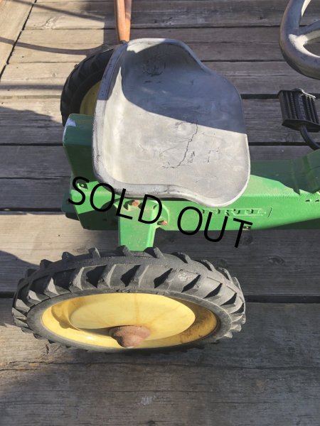 画像16: Vintage Ertl JOHN DEERE TRACTOR Pedal Car Kids Ride On 7600 (R235) (16)