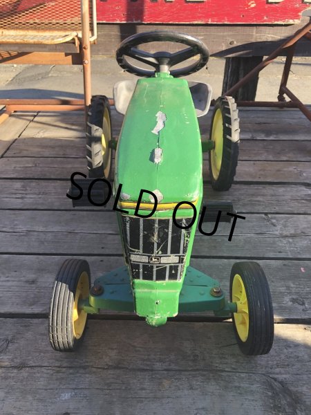 画像21: Vintage Ertl JOHN DEERE TRACTOR Pedal Car Kids Ride On 7600 (R235) (21)