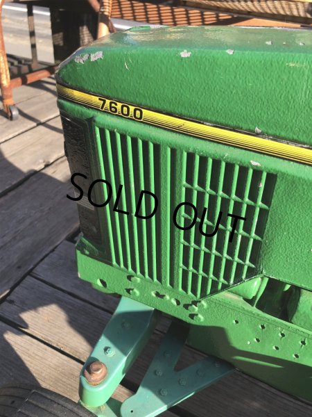 画像4: Vintage Ertl JOHN DEERE TRACTOR Pedal Car Kids Ride On 7600 (R235) (4)