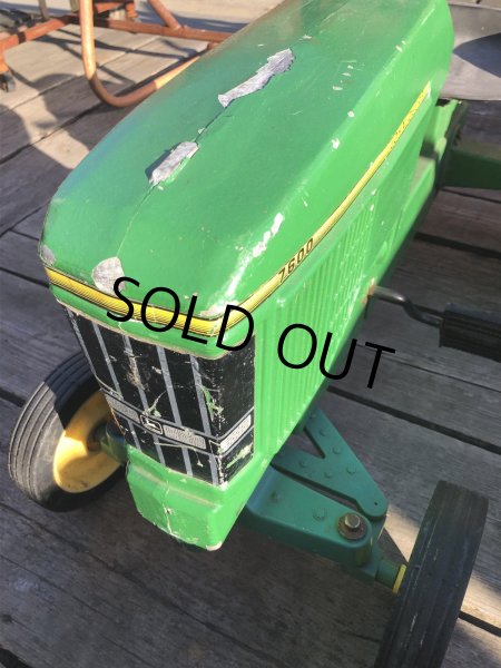 画像24: Vintage Ertl JOHN DEERE TRACTOR Pedal Car Kids Ride On 7600 (R235) (24)