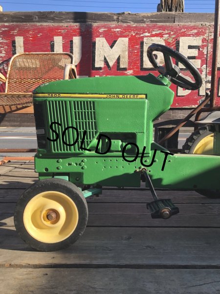 画像3: Vintage Ertl JOHN DEERE TRACTOR Pedal Car Kids Ride On 7600 (R235) (3)