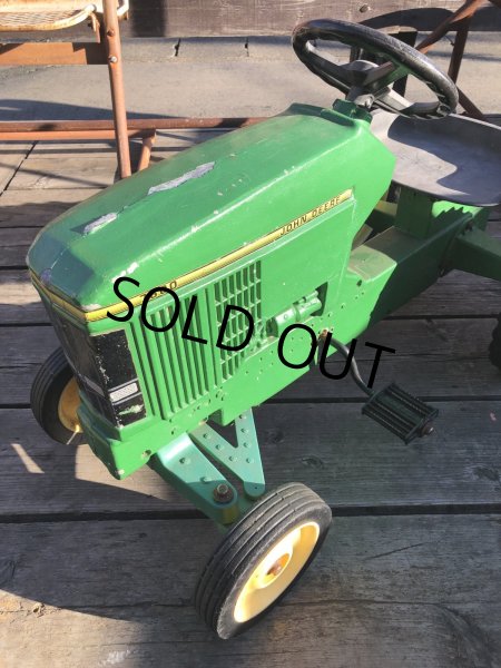 画像2: Vintage Ertl JOHN DEERE TRACTOR Pedal Car Kids Ride On 7600 (R235) (2)