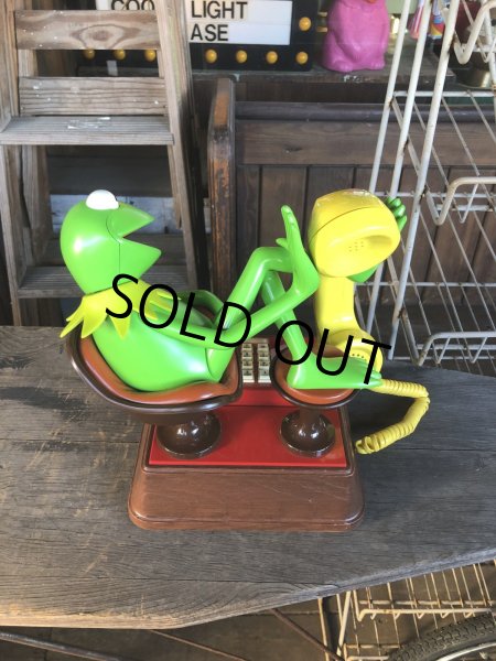 画像10: 80s Vintage The Muppets Show KERMIT THE FROG Phone (R237) (10)