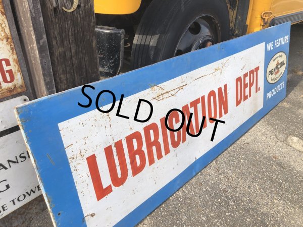 画像14: 【店舗引き取り限定】 Vintage Pennzoil Oil Safe Lubrication Huge Store Display Sign (R238) (14)
