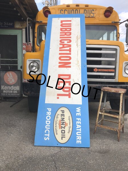 画像22: 【店舗引き取り限定】 Vintage Pennzoil Oil Safe Lubrication Huge Store Display Sign (R238) (22)
