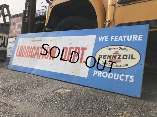 画像12: 【店舗引き取り限定】 Vintage Pennzoil Oil Safe Lubrication Huge Store Display Sign (R238) (12)