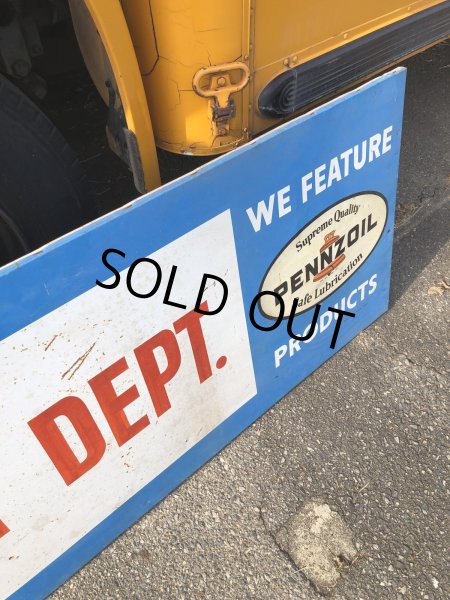画像6: 【店舗引き取り限定】 Vintage Pennzoil Oil Safe Lubrication Huge Store Display Sign (R238) (6)