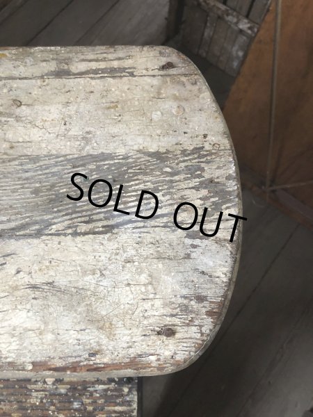 画像17: Antique Wooden Ladder Step Stool (R240) (17)