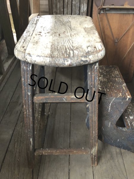画像20: Antique Wooden Ladder Step Stool (R240) (20)