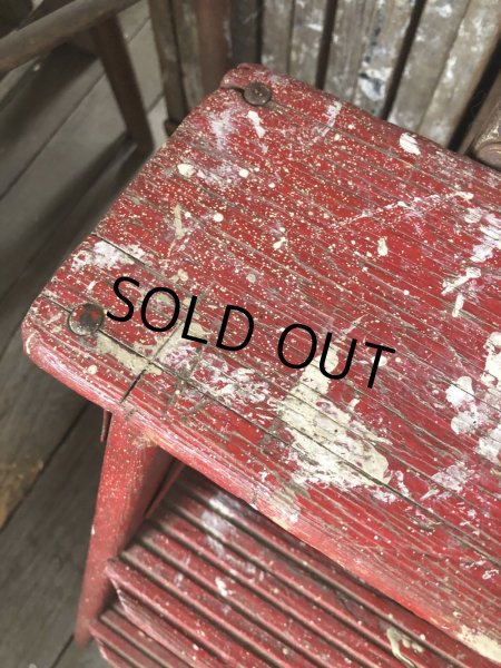 画像8: Vintage Wooden Ladder Step Stool (R239) (8)