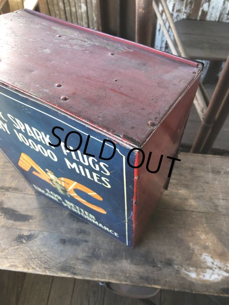 画像19: Vintage AC Spark Plugs Metal Advertising Cabinet Display Case Sign (R257) (19)