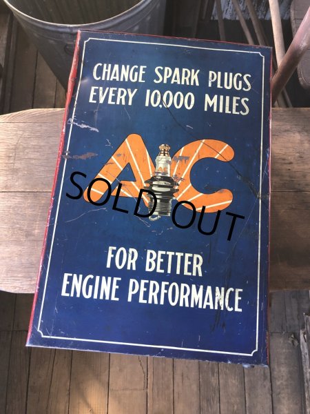 画像22: Vintage AC Spark Plugs Metal Advertising Cabinet Display Case Sign (R257) (22)