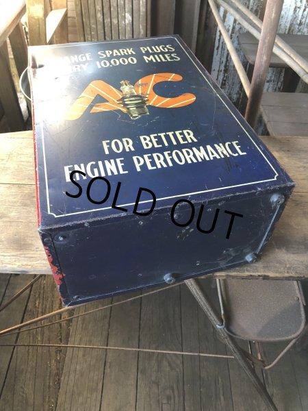 画像23: Vintage AC Spark Plugs Metal Advertising Cabinet Display Case Sign (R257) (23)