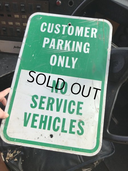 画像5: Vintage Road Street Sign CUSTOMER PARKING ONLY (R264) (5)