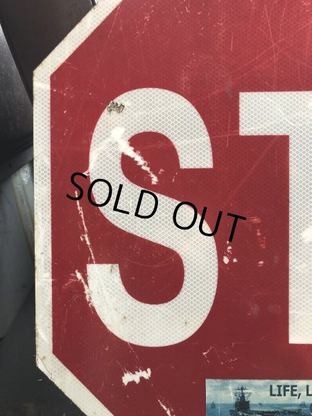 画像7: Vintage Road Street Sign STOP (R270) (7)