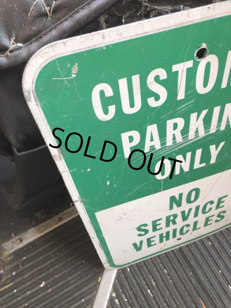 画像2: Vintage Road Street Sign CUSTOMER PARKING ONLY (R264) (2)