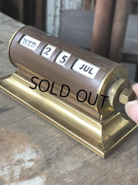 画像7: Vintage Perpetual Desk Top Brass Calendar (R272) (7)