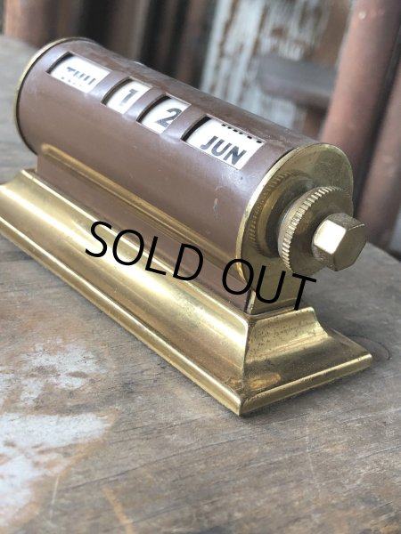 画像4: Vintage Perpetual Desk Top Brass Calendar (R272) (4)