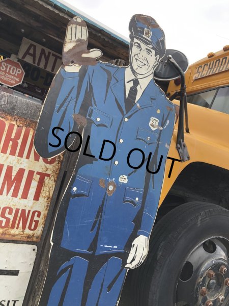 画像6: Vintage Metal Diecut Standing Service Man Estate Sign (R286) (6)