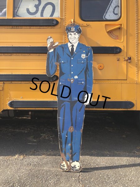 画像10: Vintage Metal Diecut Standing Service Man Estate Sign (R286) (10)