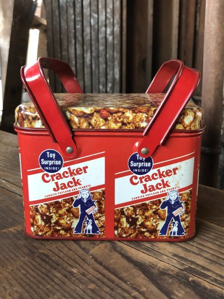 画像4: 90s Vintage Cracker Jack Lunch Box Tin (R299) (4)