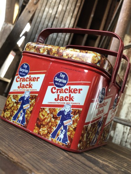 画像3: 90s Vintage Cracker Jack Lunch Box Tin (R299) (3)