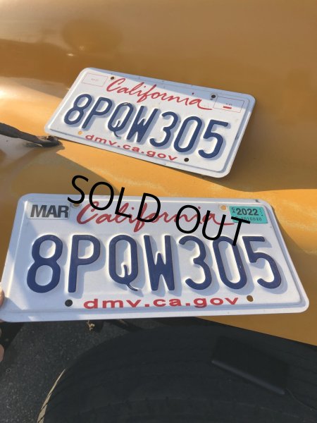 画像1: Original USA California License Plate 8PQW305 SET (R317) (1)