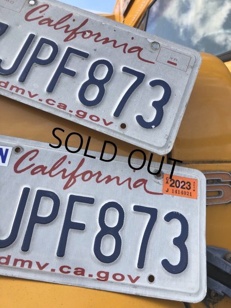 画像2: Original USA California License Plate 7JPF873 SET (R310) (2)