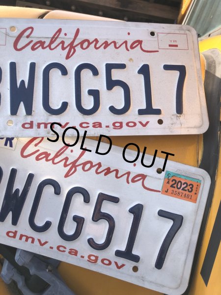画像2: Original USA California License Plate 8WCG517 SET (R315) (2)