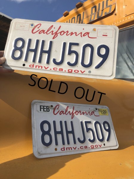 画像1: Original USA California License Plate 8HHJ509 SET (R306) (1)