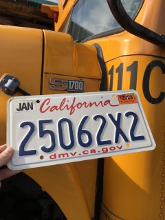 Original USA California License Plate 25062X2 (R322